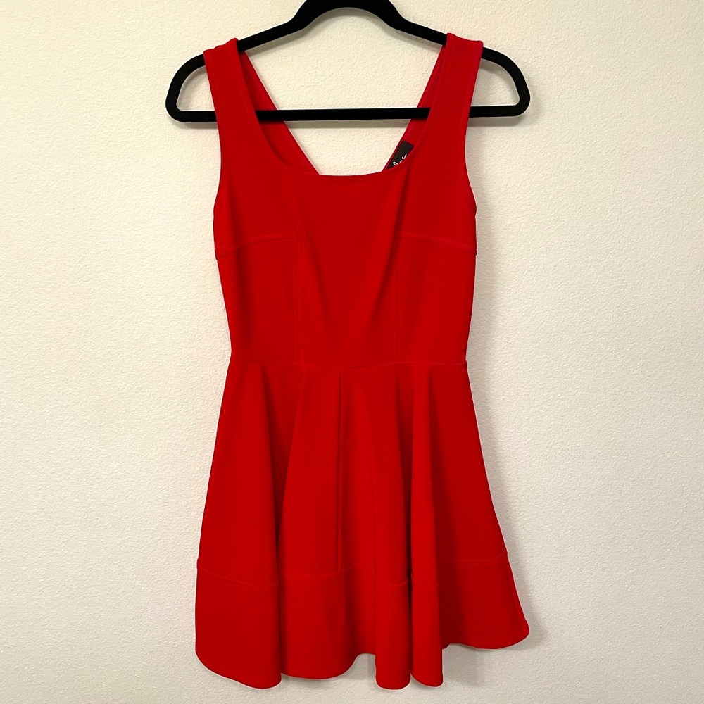 Lulus | Red Skater Flare Dress
